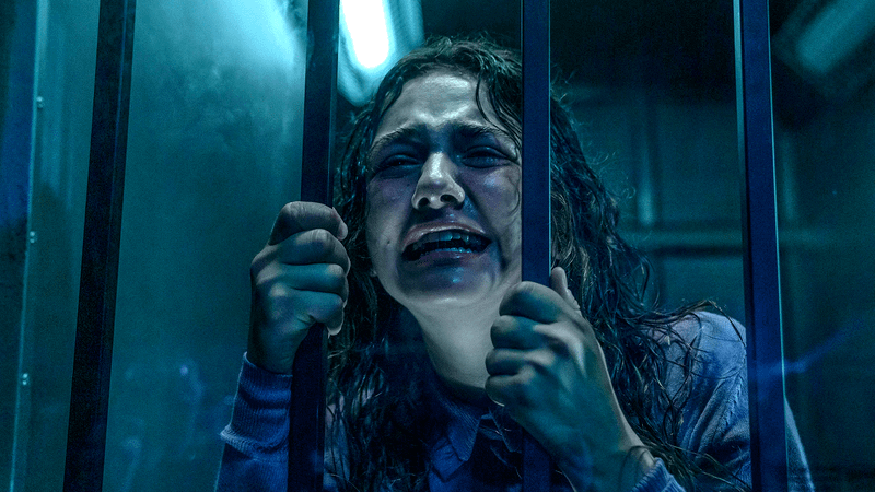 Becka inside a prison in The Testaments Episode 9 ending.