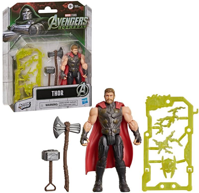Thor toy from Avengers: Doomsday with yellow lightning.