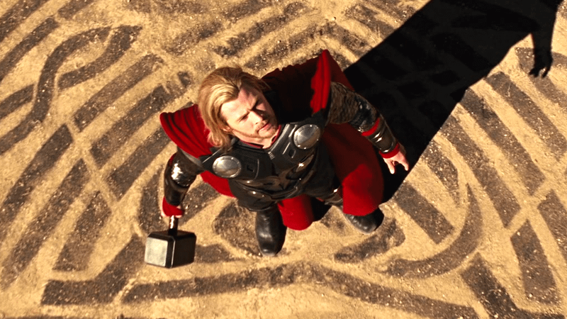 Chris Hemsworth as Thor.