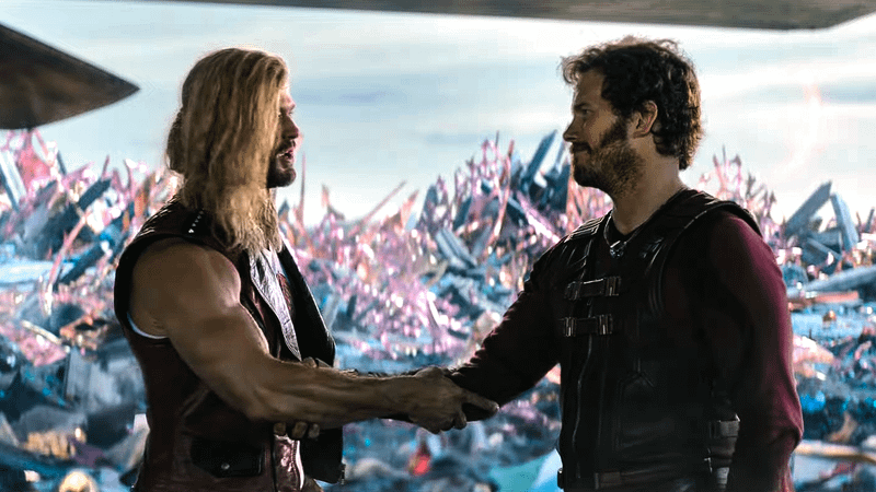 Thor Star-Lord handshake