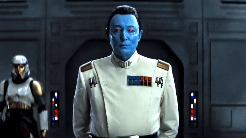 Lars Mikkelsen as Grand Admiral Thrawn in Ahsoka Season 1.
