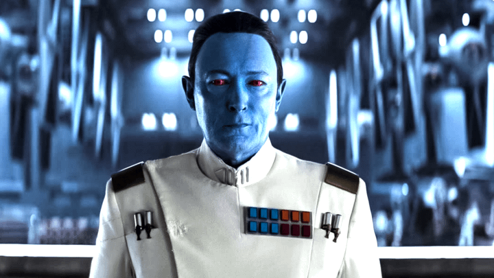 Lars Mikkelsen as Grand Admiral Thrawn in Ahsoka.