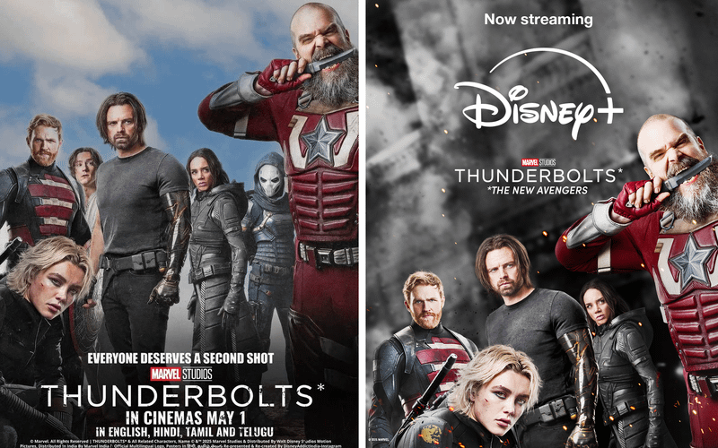 Two Thunderbolts Posters Side By Side Comparison