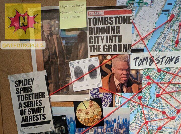 Tombstone on a Spider-Man popup.