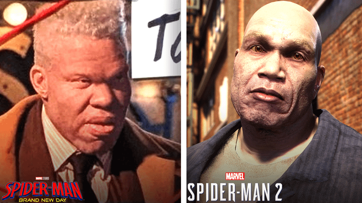 Tombstone from Spider-Man: Brand New Day on the left and from Insomniac's Spider-Man 2 on the right.