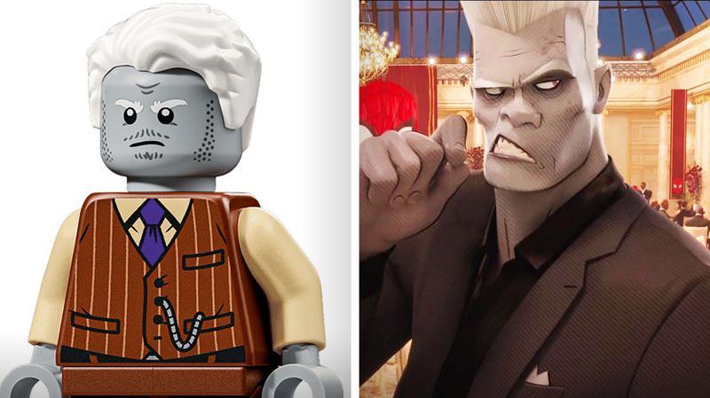 The Tombstone minifigure compared to Into the Spider-Verse.