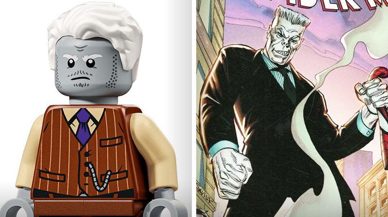The Tombstone minifigure compared to the character in the comics.
