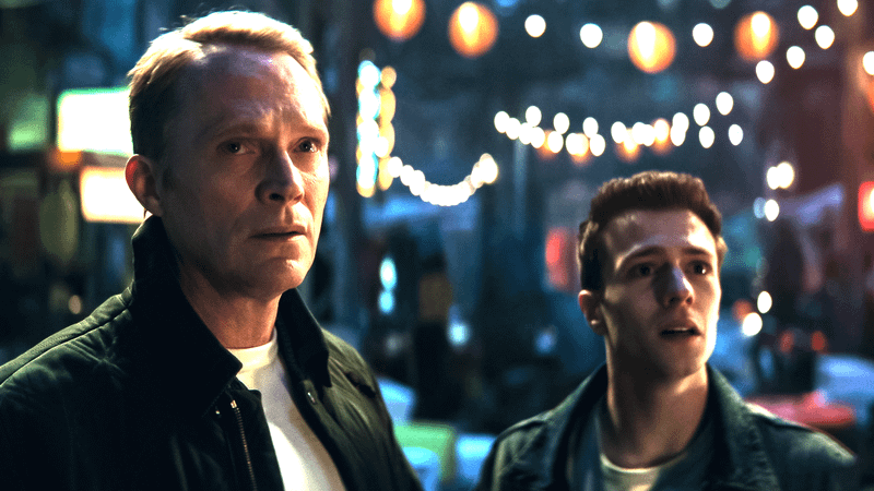 Paul Bettany as Vision and Ruaridh Mollica as Tommy in VisionQuest.