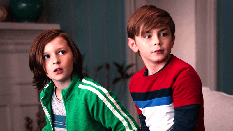 Jett Klyne and Julian Hilliard as Tommy and Billy Maximoff in WandaVision.