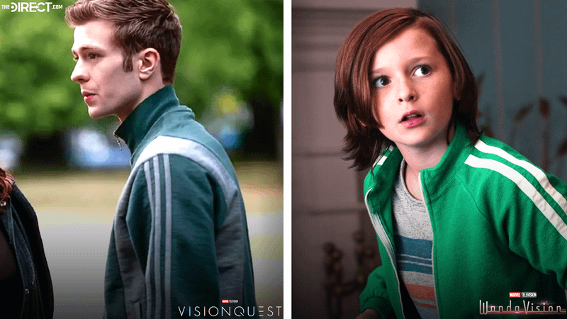 Ruaridh Mollica and Jett Klyne as Tommy Maximoff in VisionQuest vs WandaVision.