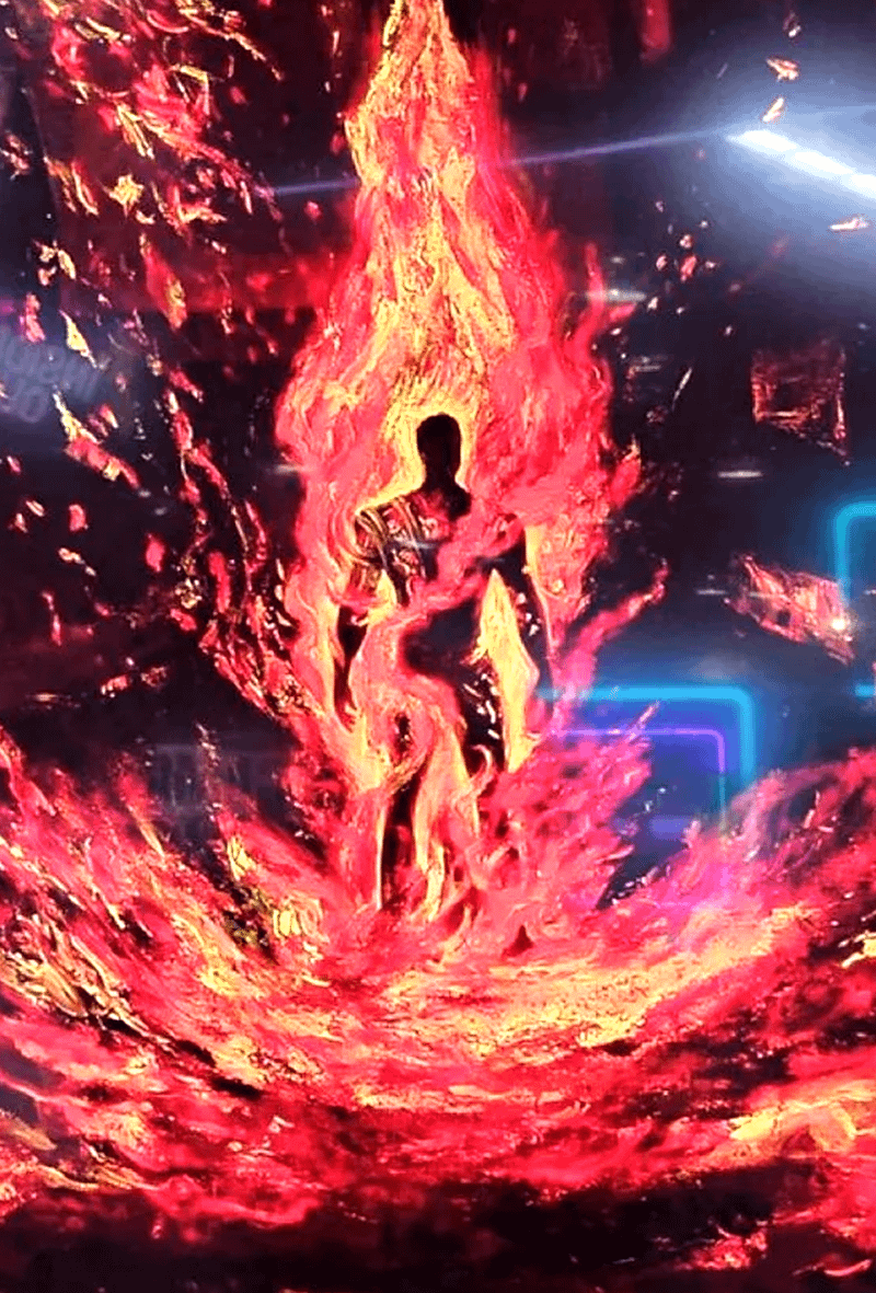 Human Torch in VisionQuest art.