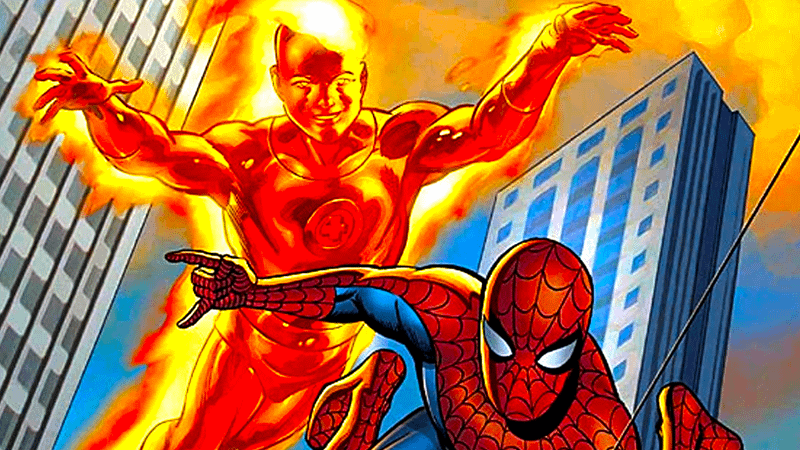 Spider-Man and Human Torch