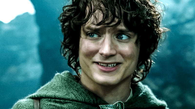 Elijah Wood as Bilbo Baggins in Lord of the Rings.