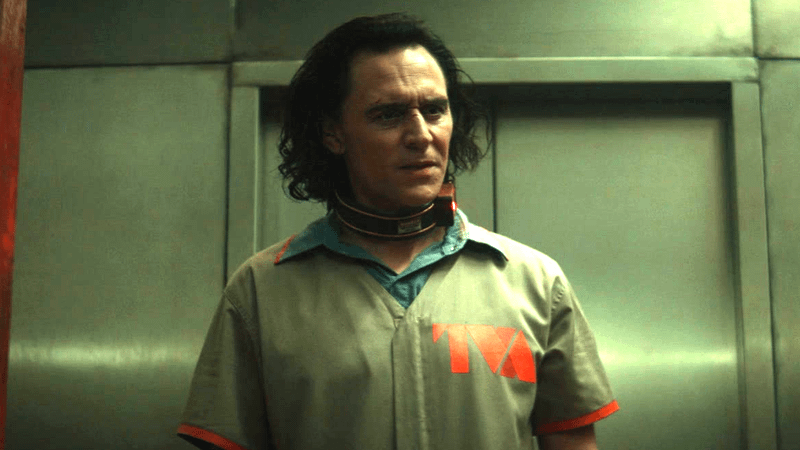 Tom Hiddleston as Loki in TVA prisoner outfit in 'Loki.'
