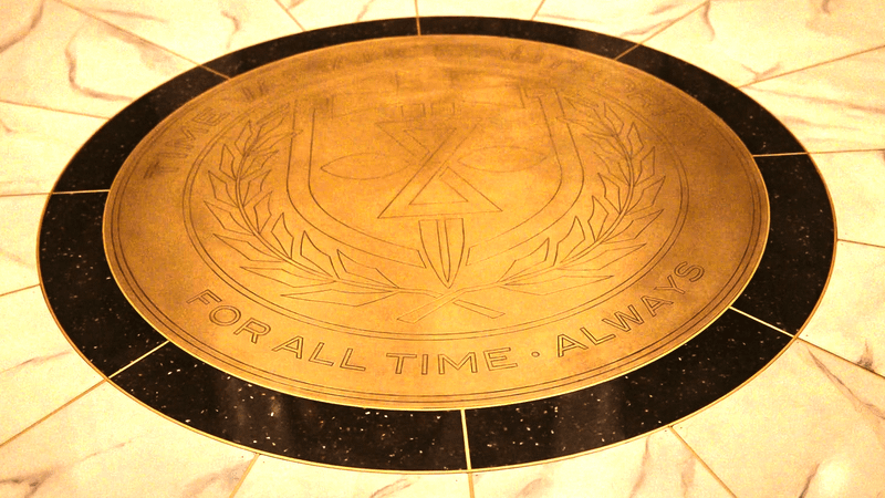 TVA logo on the floor.