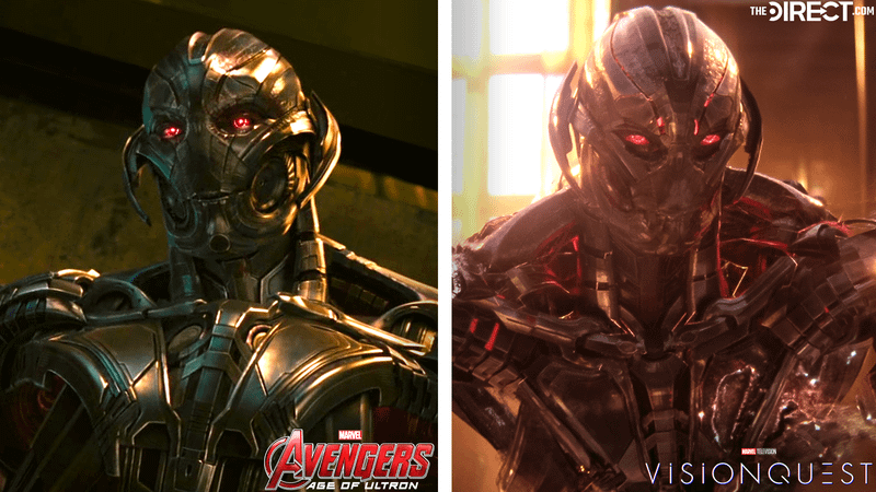 Marvel villain Ultron in Age of Ultron and VisionQuest.