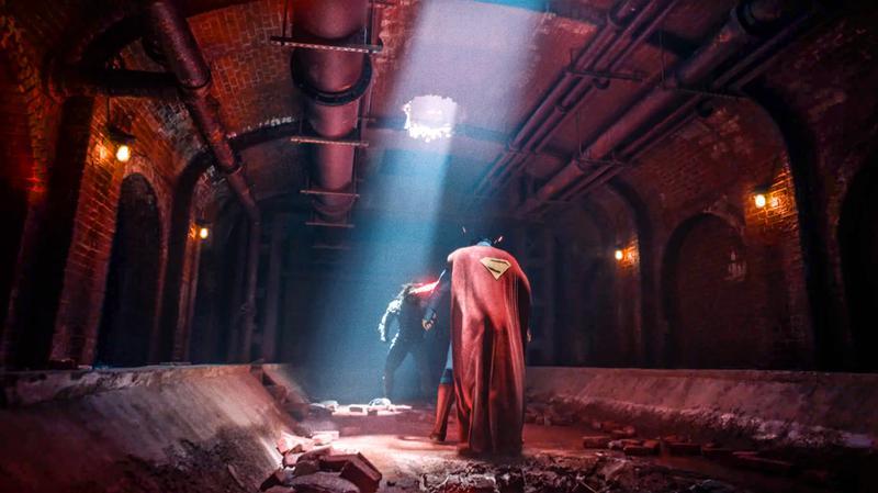 Ultraman fighting Superman in James Gunn's Superman