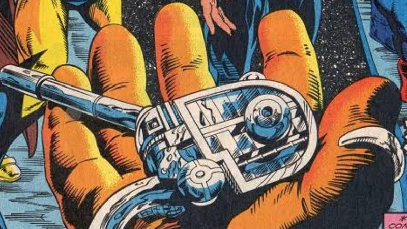 Someone holding the Ultimate Nullifier in Marvel Comics.