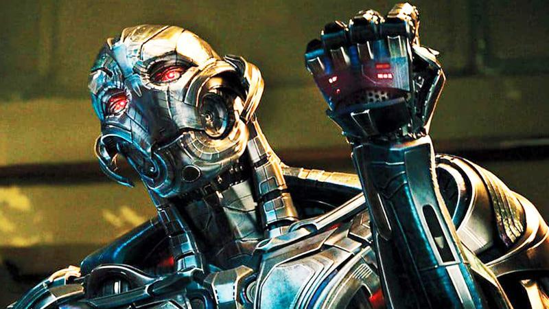 Ultron holding up his fist in Avengers: Age of Ultron