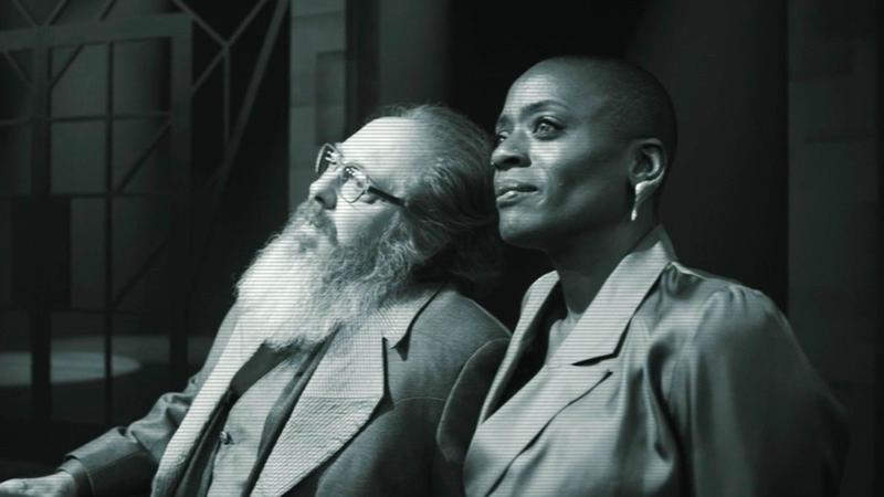 Ultron and Jocasta date in black and white in human form in VisionQuest.