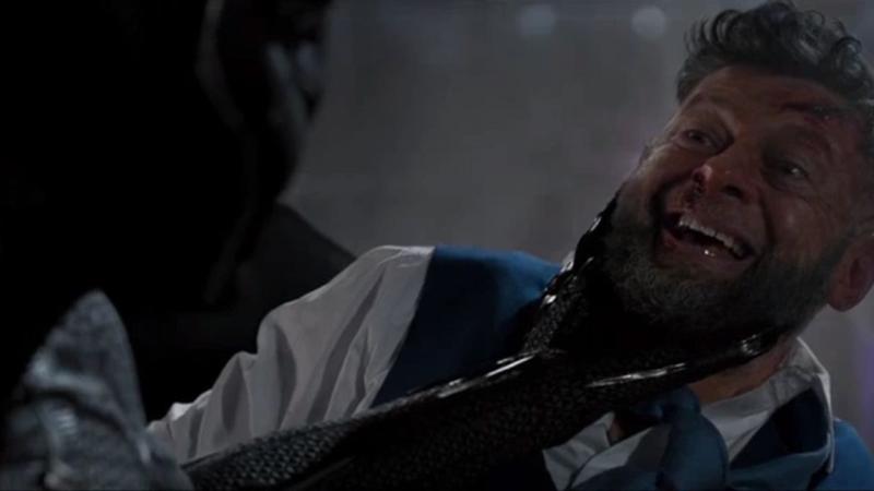 Black Panther chocking Ulysses Klaue in his solo movie.