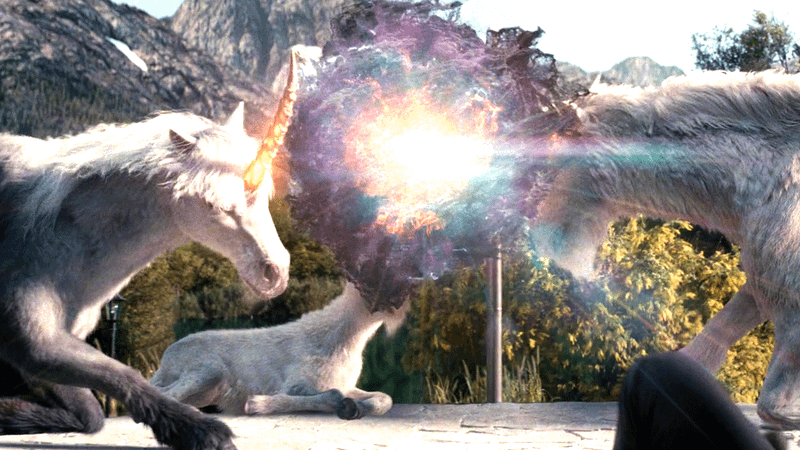 Unicorns in Death of a Unicorn