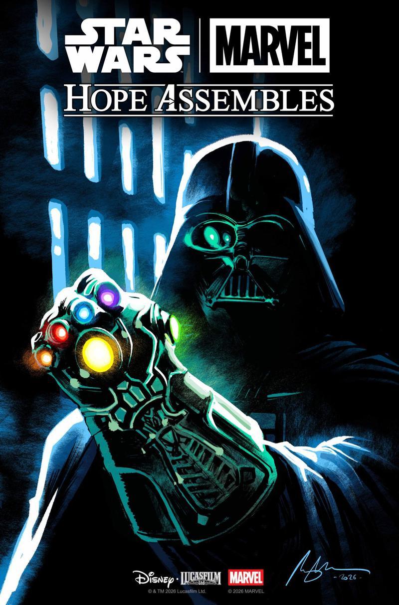 Darth Vader wields the Infinity Gaunlet.