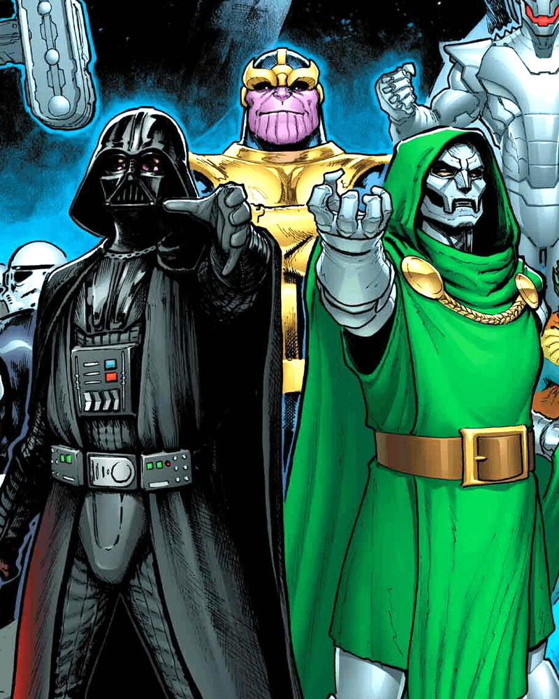 Darth Vader, Thanos and Doctor Doom.