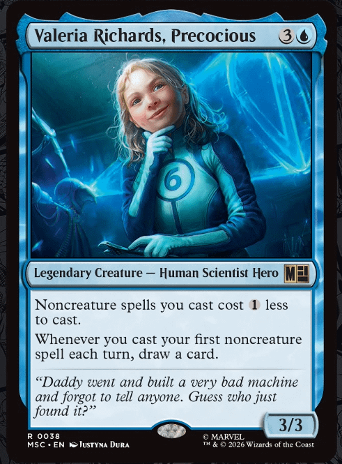 Valeria Richards card from 'Magic: The Gathering.'