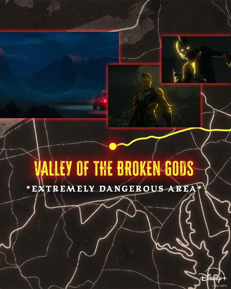 The Vallewy of the Broken Gods on a U.S. Map in Marvel Zombies
