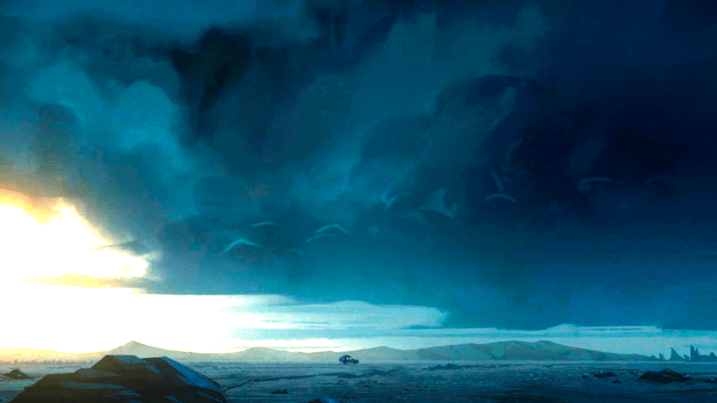A car driving across a wasteland in Marvel Zombies