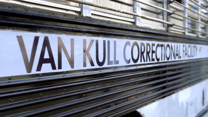 Van Kull Correctional Facility bus in 'Supergirl.'