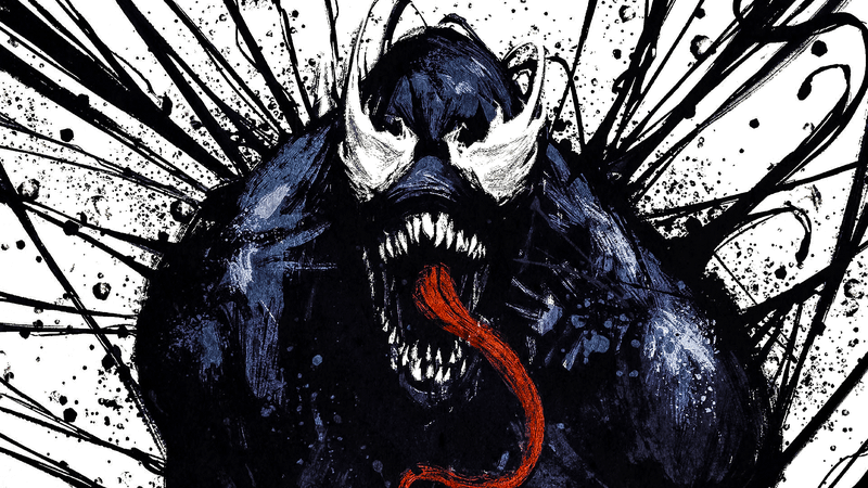 Venom paint-like comic art.