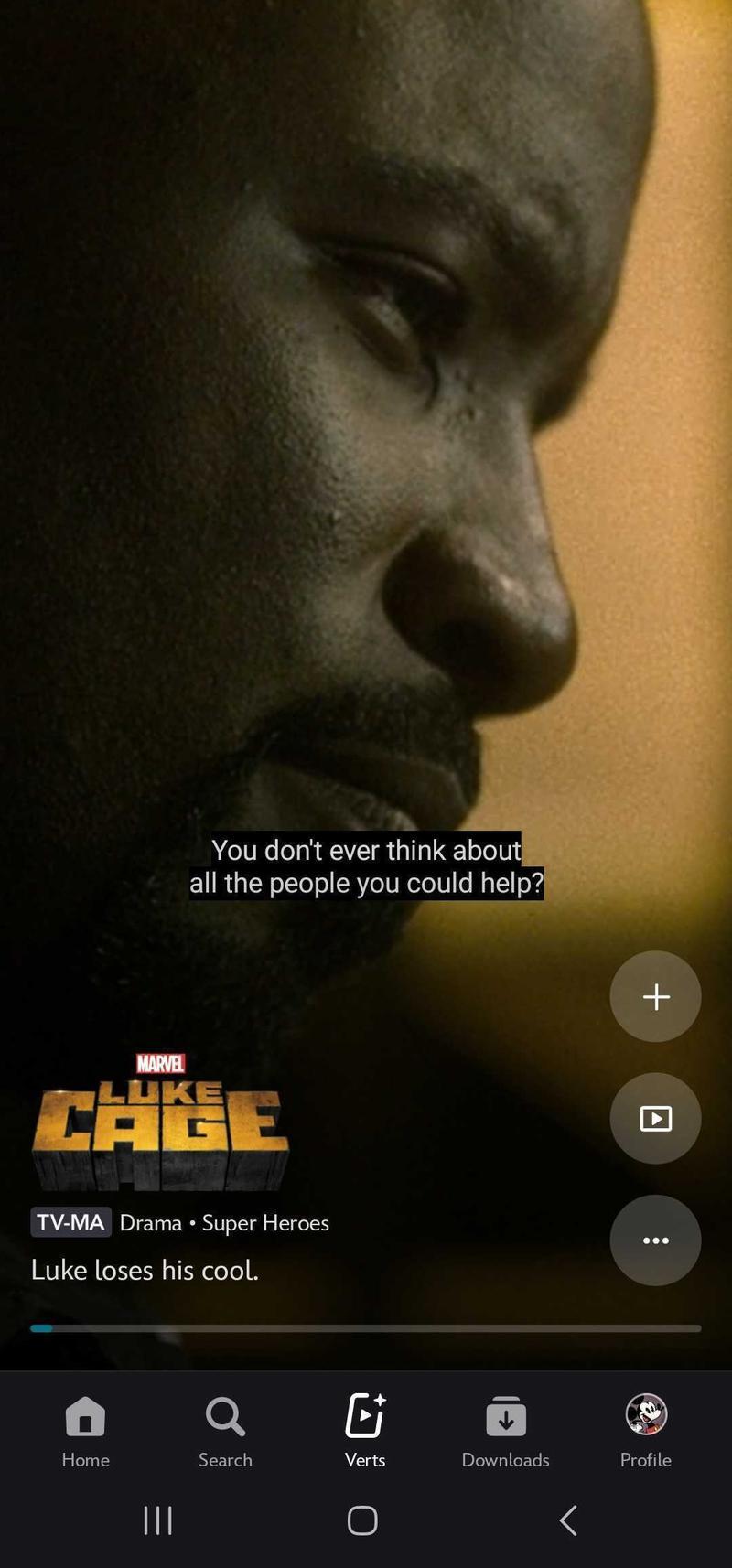 Luke Cage features on Disney+'s Verts.