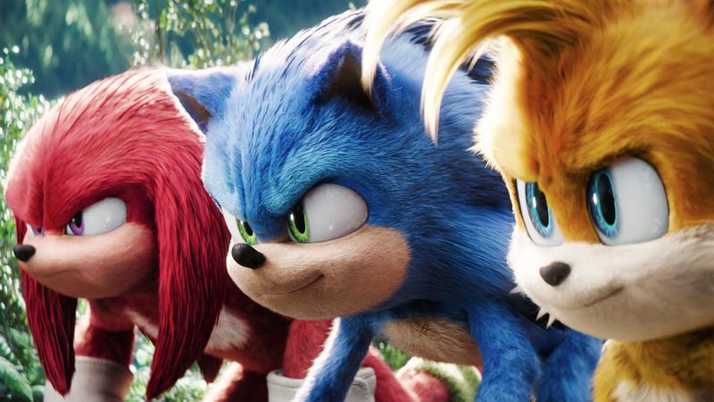 Sonic Knuckles and Tails in Sonic the Hedgehog.