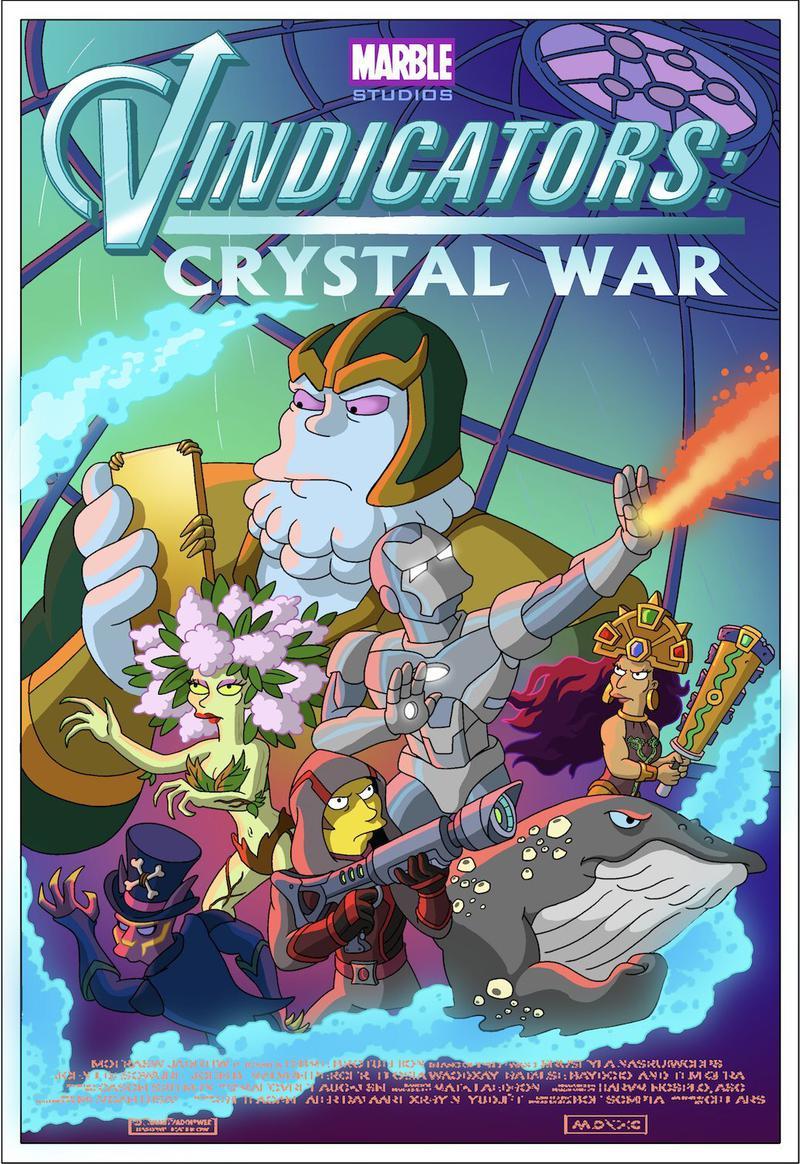 Vindicators Crystal War poster in The Simpsons