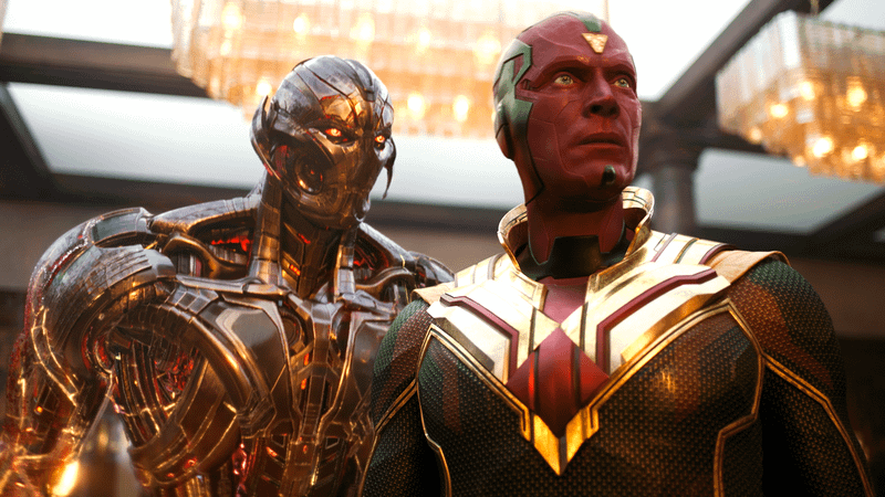 Ultron standing next to Vision in VisionQuest still.
