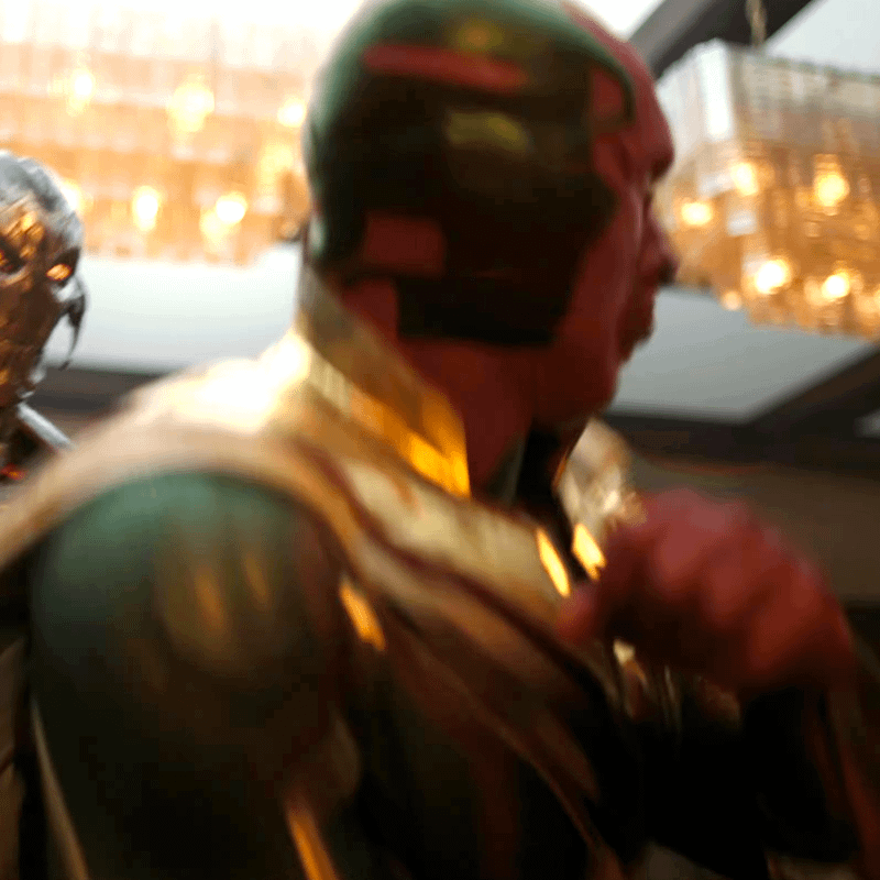 Vision in a battle with Ultron.