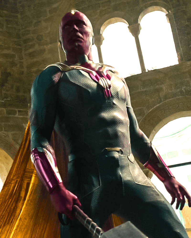 Paul Bettany as Vision in Avengers: Age of Ultron.