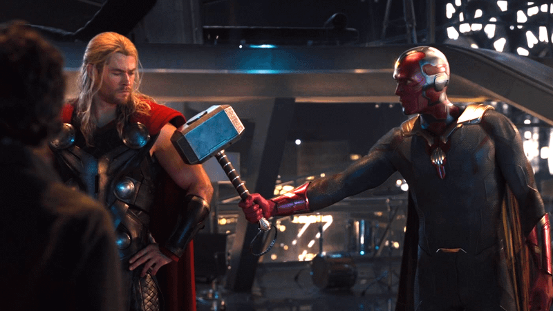 Thor & Vision in Avengers: Age of Ultron.