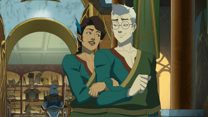 Vex and Percy in The Legend of Vox Machina Season 4.