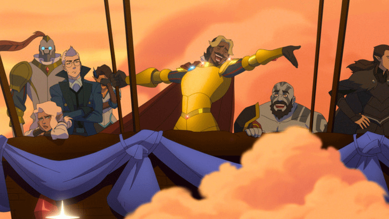 Vox Machina with Taryon Darrington in The Legend of Vox Machina Season 4.