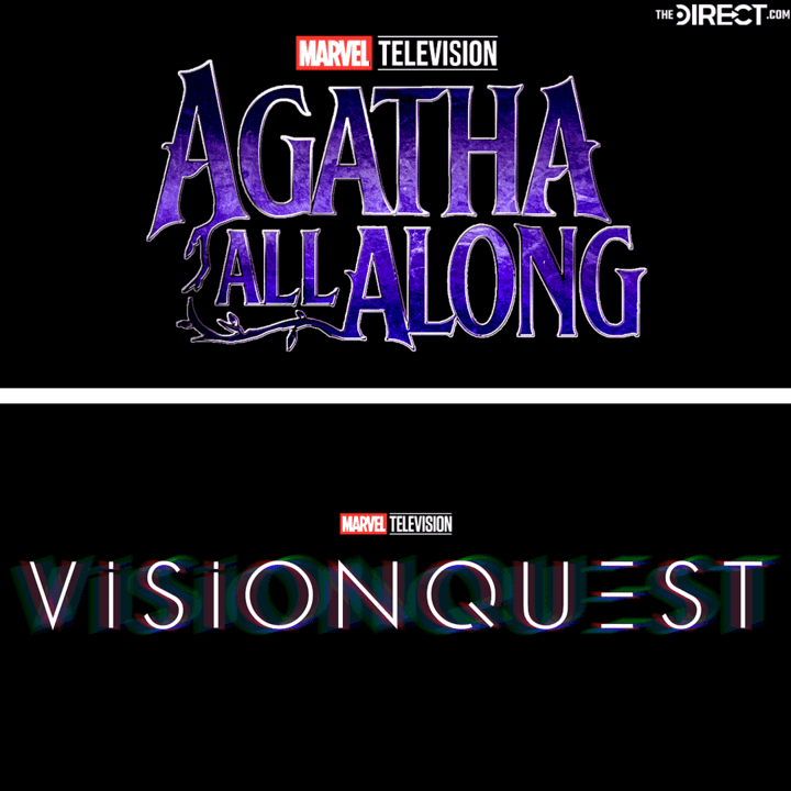 The Agatha All Along logo on the top and the VisionQuest logo on the bottom.