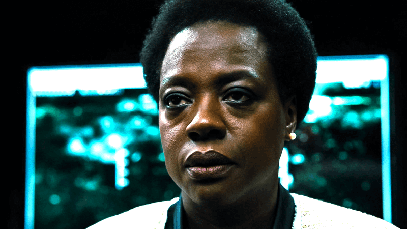 Viola Davis as Amanda Waller looking angry in Suicide Squad