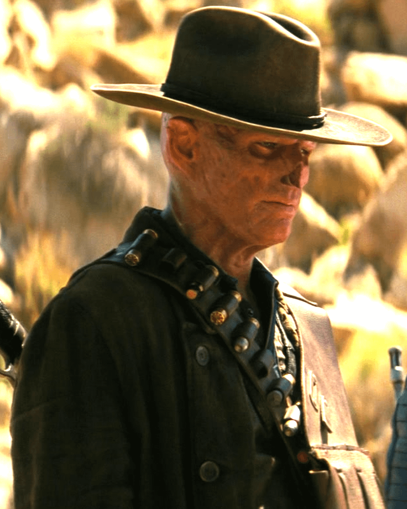 Walton Goggins as the Ghoul in Fallout Season 2.