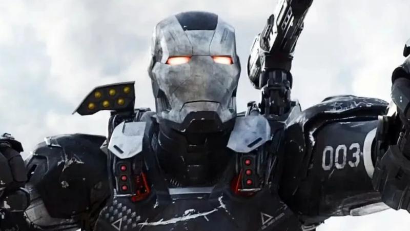 War Machine using his weapons in Captain America: Civil War.