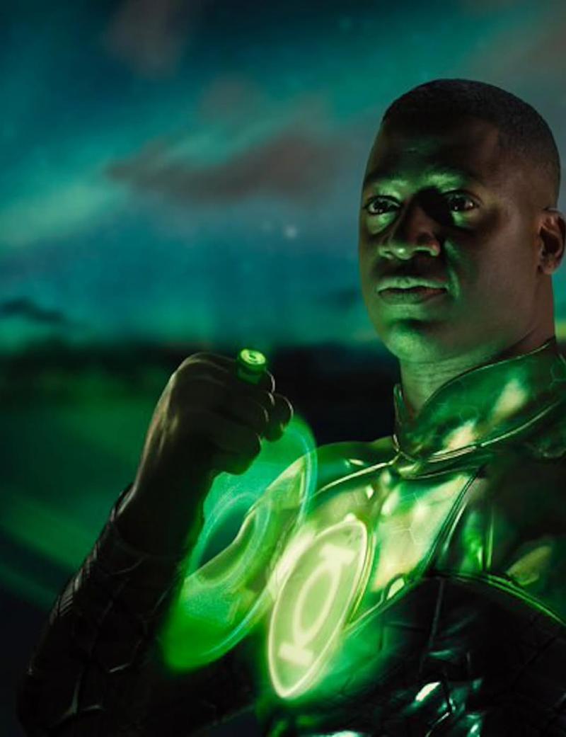 Wayne T. Carr as Green Lantern in Zack Snyder's Justice League deleted scene.