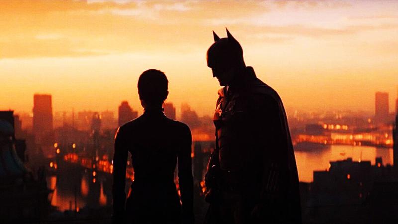 Zoe Kravitz as Catwoman, Robert Pattinson as Batman in 'The Batman.'