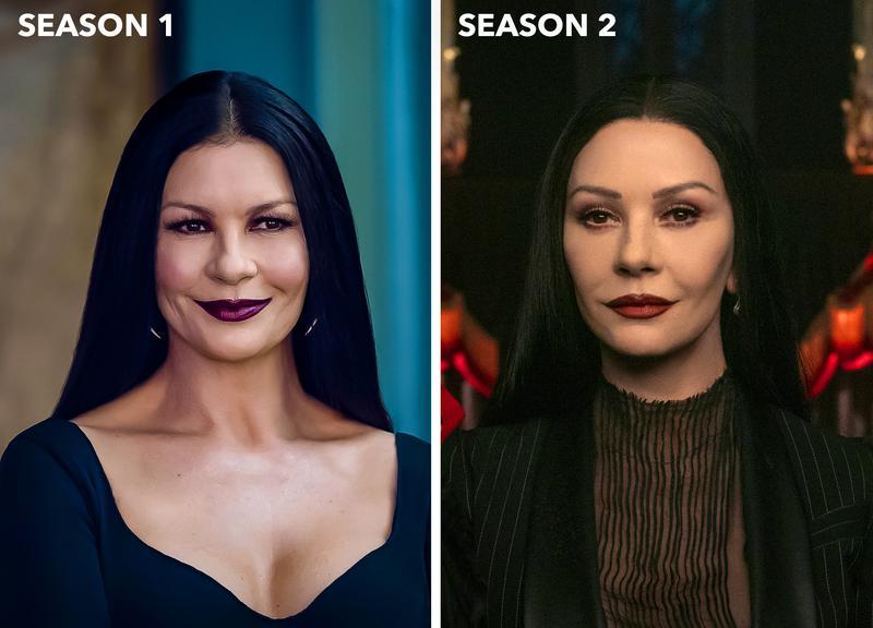 Catherine Zeta-Jones as Morticia Addams in Wednesday Season 2