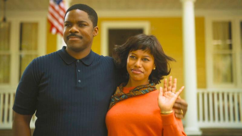 Jovan Adepo and Taylour Paige as Leroy and Charlotte in It Welcome to Derry